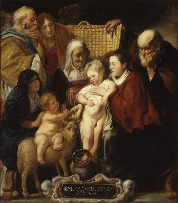 Framed Print : The Holy Family with Saint Anne and the Young Baptist and His Parents, early 1620s and 1650s Framed Print : The Holy Family with Saint Anne and the Young Baptist and His Parents, early 1620s and 1650s