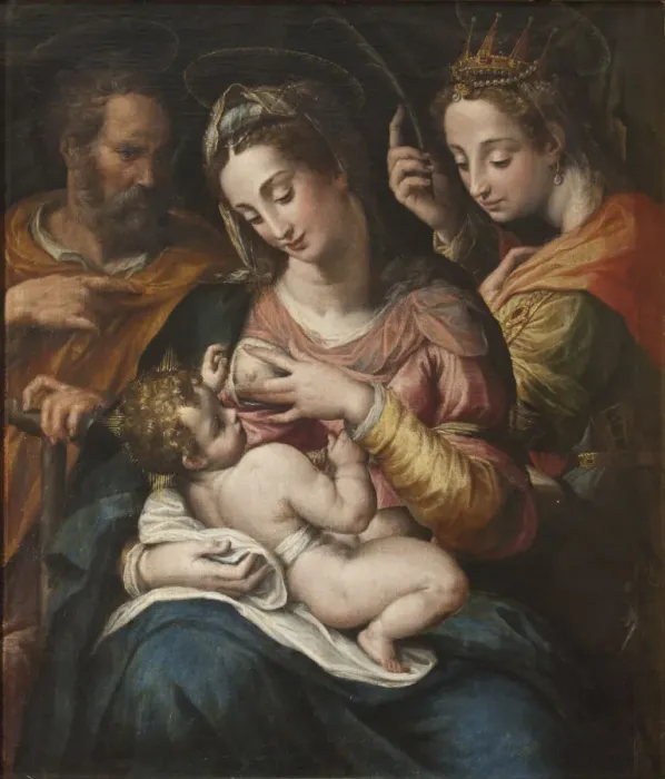 Framed Print : The Holy Family with Saint Catherine Framed Print : The Holy Family with Saint Catherine