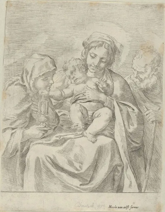 Framed Print : The Holy Family with Saint Clare, 1590-1600. Creator: Guido Reni Framed Print : The Holy Family with Saint Clare, 1590-1600. Creator: Guido Reni