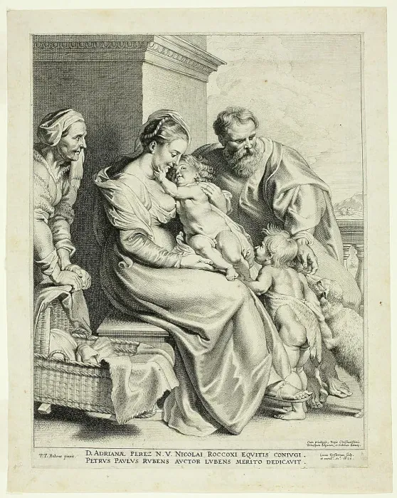 Framed Print : The Holy Family with Saint Elisabeth and the Infant John the Baptist, 1620. Creator: Lucas Vorsterman Framed Print : The Holy Family with Saint Elisabeth and the Infant John the Baptist, 1620. Creator: Lucas Vorsterman