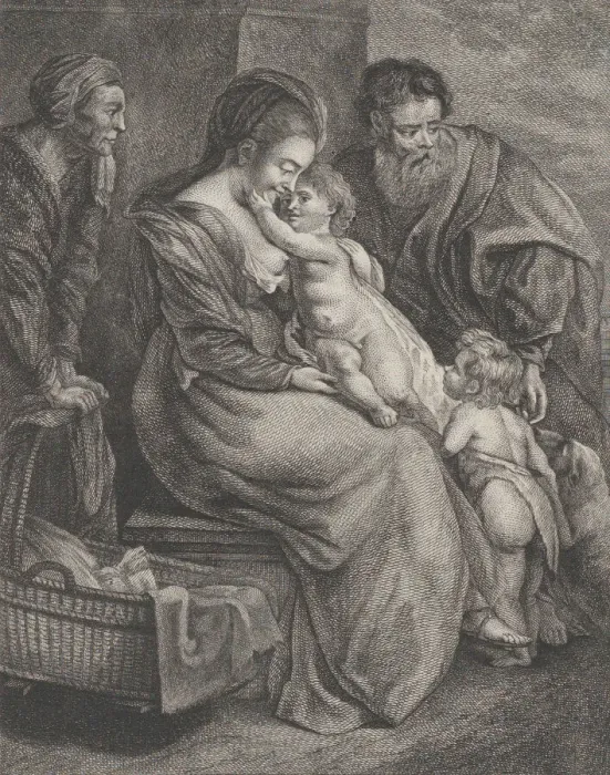 Framed Print : The Holy Family with Saint Elizabeth and Saint John the Baptist, ca. 1780 Framed Print : The Holy Family with Saint Elizabeth and Saint John the Baptist, ca. 1780