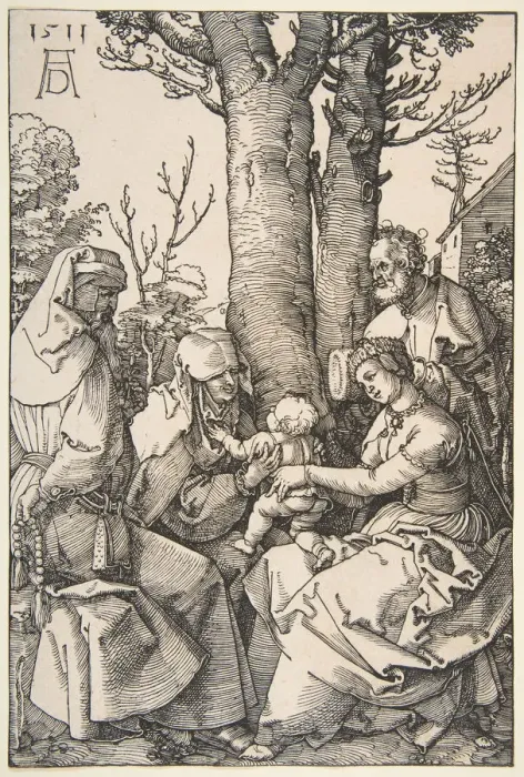 Framed Print : The Holy Family with Saint Joachim and Saint Anne, 1511. Creator: Albrecht Durer Framed Print : The Holy Family with Saint Joachim and Saint Anne, 1511. Creator: Albrecht Durer