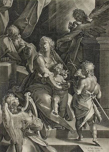 The Holy Family with Saint John the Baptist and Angels, 1605. Creator: Lucas Kilian