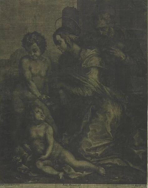 The Holy Family with Saint John, c. 1710-1715. Creator: Cosimo Mogalli (Italian, 1667-1730)
