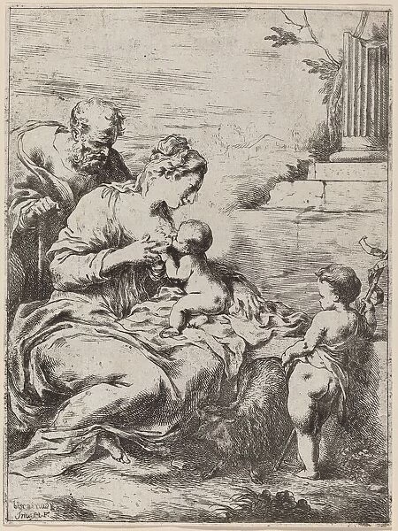 The Holy Family with Saint John. Creator: Bartolomeo Biscaino