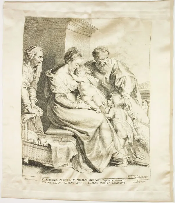 Framed Print : The Holy Family with Saint John and Saint Elizabeth, 1620. Creator: Lucas Vorsterman Framed Print : The Holy Family with Saint John and Saint Elizabeth, 1620. Creator: Lucas Vorsterman