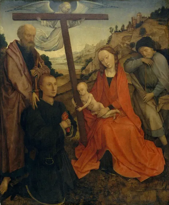 Framed Print : The Holy Family with Saint Paul and a Donor. Creator: Unknown Framed Print : The Holy Family with Saint Paul and a Donor. Creator: Unknown