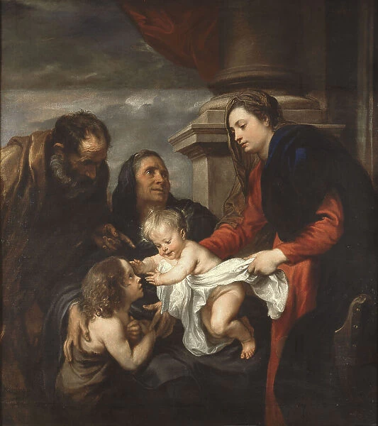 The Holy Family with Saints Elisabeth and John the Baptist. Creator: Dyck, Sir Anthony van (1599-1641)