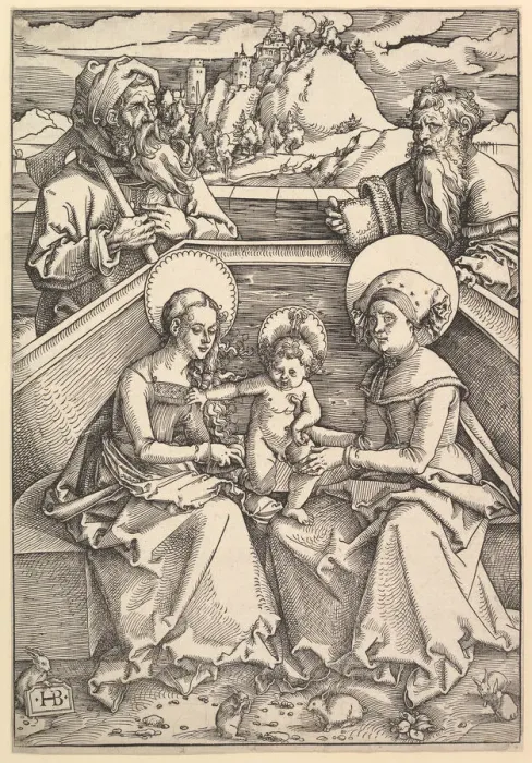 Framed Print : The Holy Family with St. Anna and St. Joachim. Creator: Hans Baldung Framed Print : The Holy Family with St. Anna and St. Joachim. Creator: Hans Baldung