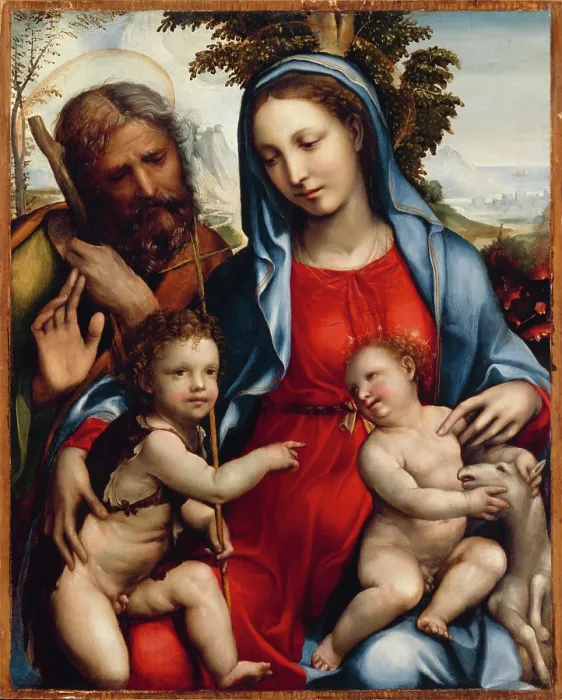 Framed Print : The Holy Family and St. John, between 1477 and 1549. Creator: Sodoma Framed Print : The Holy Family and St. John, between 1477 and 1549. Creator: Sodoma