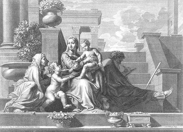 Holy Family on the Steps, 1668. Creator: Claudine Bouzonnet Stella
