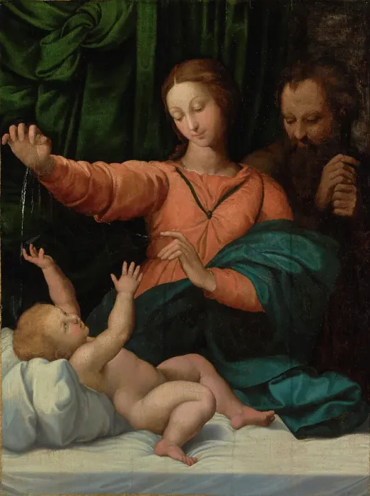 Framed Print : The Holy Family (The Madonna del Velo; Madonna di Loreto), mid-16th century. Creator: Unknown Framed Print : The Holy Family (The Madonna del Velo; Madonna di Loreto), mid-16th century. Creator: Unknown