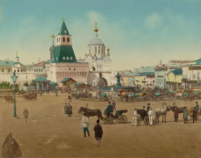 Framed Print : Holy Gate, Kremlin, Moscow, about 1860-1880. Creator: Unknown Framed Print : Holy Gate, Kremlin, Moscow, about 1860-1880. Creator: Unknown