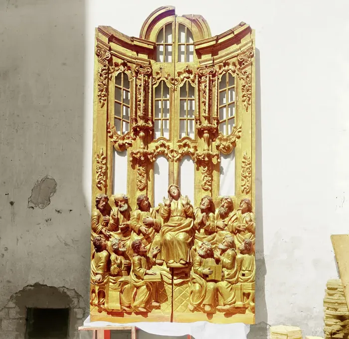Framed Print : Holy Gates from the second half of the eighteenth century with carved images of the Mother... 1911. Creator: Sergey Mikhaylovich Prokudin-Gorsky Framed Print : Holy Gates from the second half of the eighteenth century with carved images of the Mother... 1911. Creator: Sergey Mikhaylovich Prokudin-Gorsky