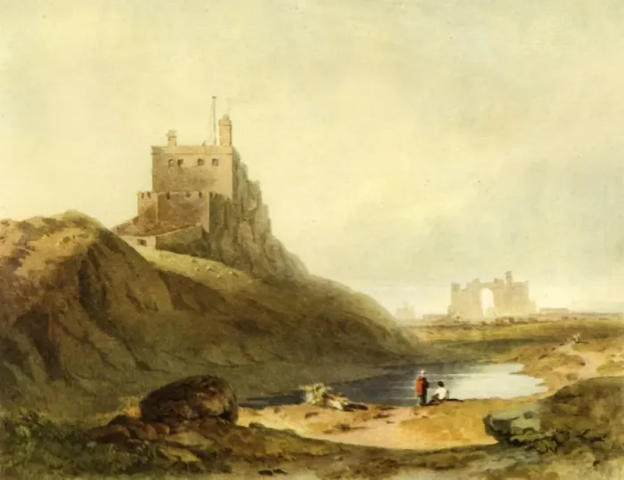 Framed Print : Holy Island, c1810, (1946). Creator: John Varley I Framed Print : Holy Island, c1810, (1946). Creator: John Varley I