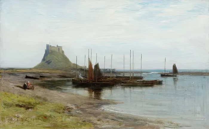 Framed Print : Holy Island Castle, 1880. Creator: George Reid Framed Print : Holy Island Castle, 1880. Creator: George Reid