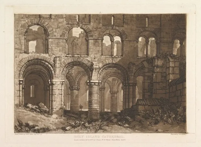 Framed Print : Holy Island Cathedral (Liber Studiorum, part III, plate 11), February 20, 1808 Framed Print : Holy Island Cathedral (Liber Studiorum, part III, plate 11), February 20, 1808