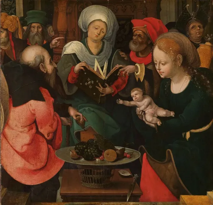 Framed Print : Holy Kinship, c.1520-c.1530. Creator: Master of the Lille Adoration Framed Print : Holy Kinship, c.1520-c.1530. Creator: Master of the Lille Adoration