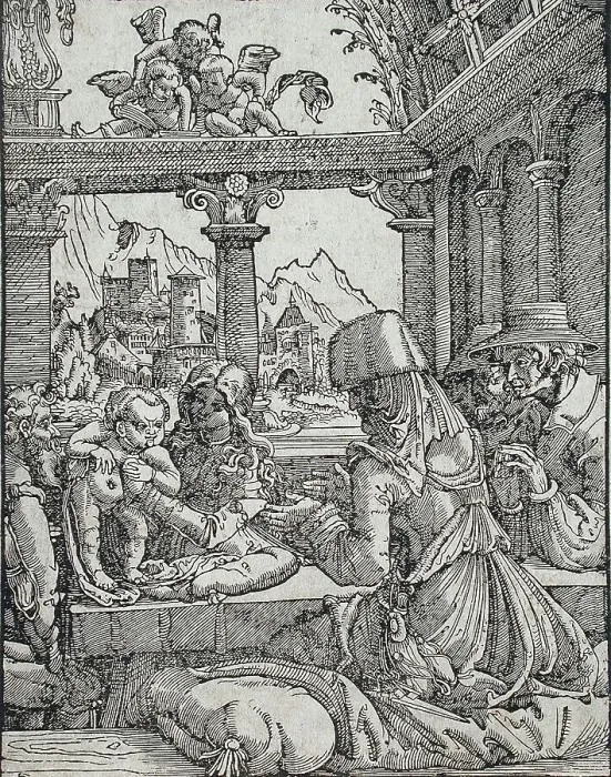 Framed Print : The Holy Kinship, c1520. Creator: Albrecht Altdorfer Framed Print : The Holy Kinship, c1520. Creator: Albrecht Altdorfer