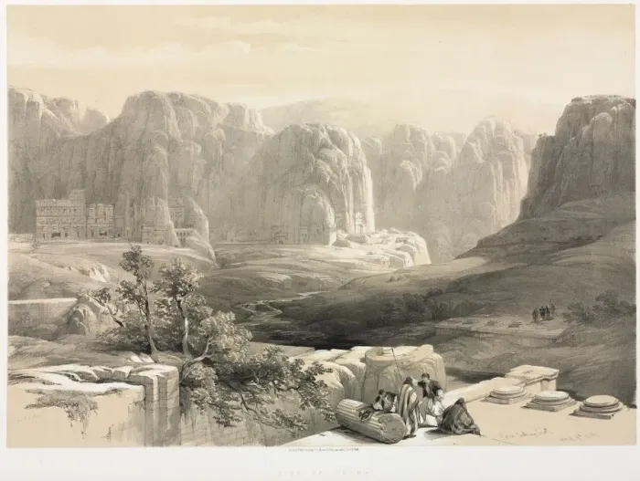 Framed Print : The Holy Land, Syria, Idumea, Arabia, Egypt & Nubia (Vol. III): Petra, Looking South, 1842 Framed Print : The Holy Land, Syria, Idumea, Arabia, Egypt & Nubia (Vol. III): Petra, Looking South, 1842