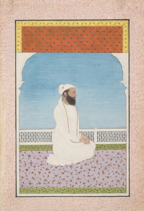 Framed Print : A Holy Man Seated on a Terrace, ca. 1850. Creator: Unknown Framed Print : A Holy Man Seated on a Terrace, ca. 1850. Creator: Unknown