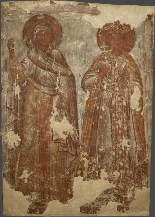 Framed Print : The Holy Martyrs, 14th century. Artist: Ancient Russian frescos Framed Print : The Holy Martyrs, 14th century. Artist: Ancient Russian frescos