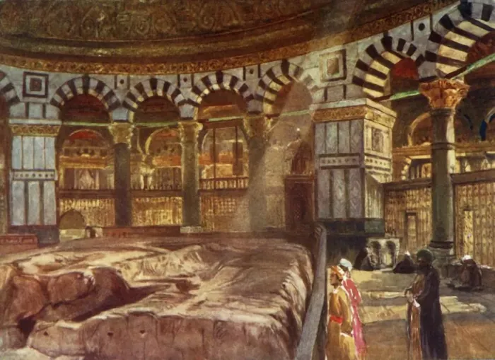 Framed Print : The Holy Rock Beneath the Dome of the Rock, 1902. Creator: John Fulleylove Framed Print : The Holy Rock Beneath the Dome of the Rock, 1902. Creator: John Fulleylove