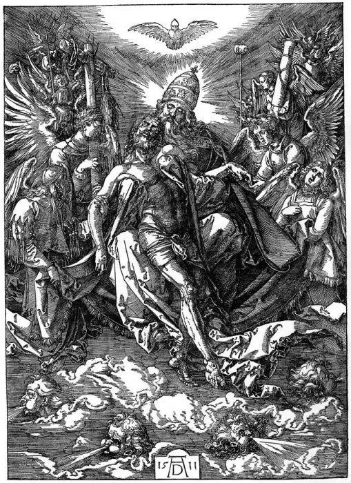 Framed Print : The Holy Trinity, 1511, (1936). Artist: Albrecht Durer Framed Print : The Holy Trinity, 1511, (1936). Artist: Albrecht Durer