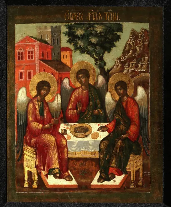 Framed Print : The Holy Trinity, 1721. Artist: Ulanov, Cornili (Kirill) (?-1731) Framed Print : The Holy Trinity, 1721. Artist: Ulanov, Cornili (Kirill) (?-1731)
