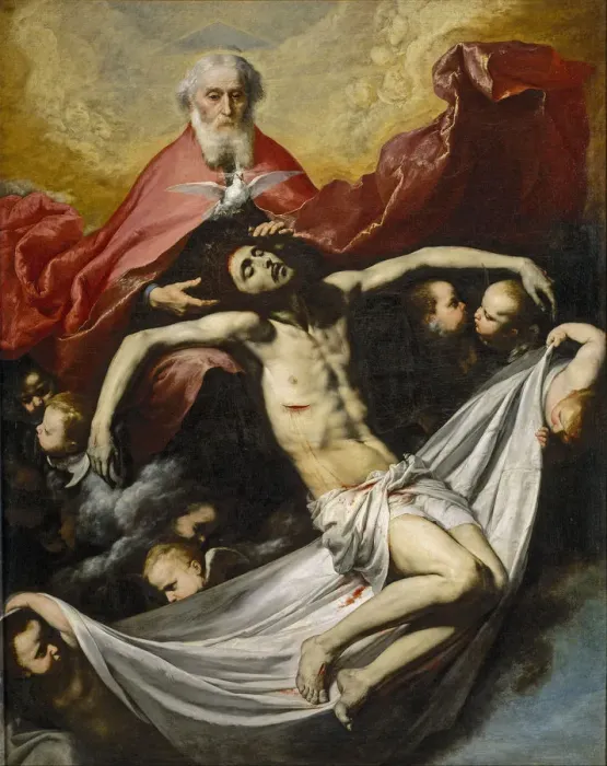 Framed Print : The Holy Trinity. Artist: Ribera, Jose, de (1591-1652) Framed Print : The Holy Trinity. Artist: Ribera, Jose, de (1591-1652)