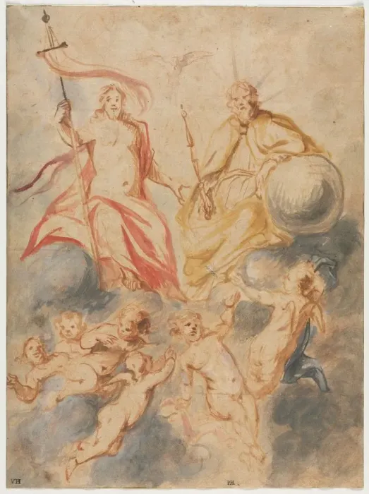 Framed Print : Holy Trinity, c. 1647. Creator: Theodor van Thulden (Flemish, 1606-1669) Framed Print : Holy Trinity, c. 1647. Creator: Theodor van Thulden (Flemish, 1606-1669)