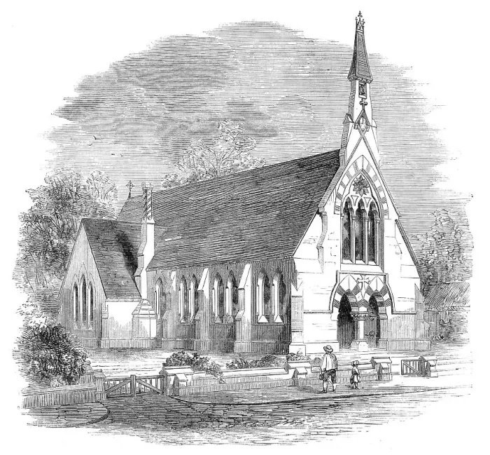 Framed Print : Holy Trinity Chapel School at Reach, Cambridgeshire, 1860. Creator: Unknown Framed Print : Holy Trinity Chapel School at Reach, Cambridgeshire, 1860. Creator: Unknown