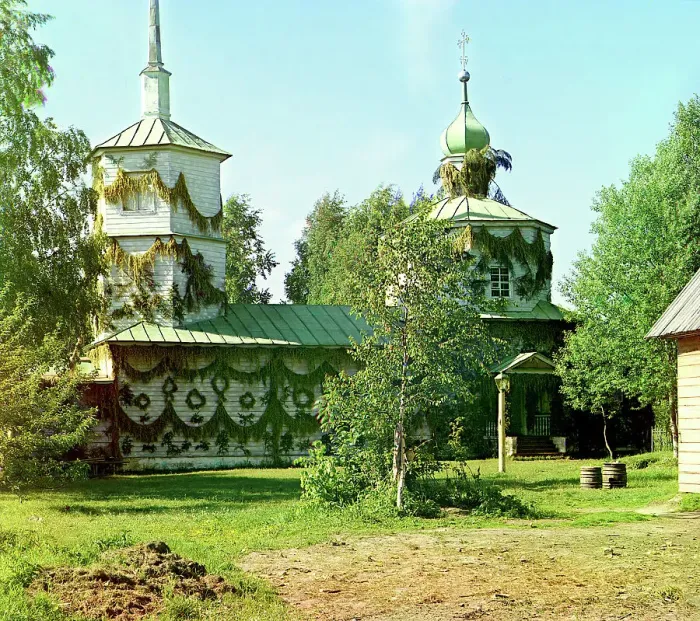 Framed Print : Holy Trinity Church; the oldest in the territory, in the village Peremerki near Tver, 1910. Creator: Sergey Mikhaylovich Prokudin-Gorsky Framed Print : Holy Trinity Church; the oldest in the territory, in the village Peremerki near Tver, 1910. Creator: Sergey Mikhaylovich Prokudin-Gorsky