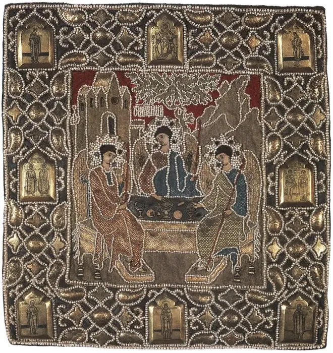 Framed Print : The Holy Trinity (Podea). The donation by Tsar Boris Godunov to the Monastery Framed Print : The Holy Trinity (Podea). The donation by Tsar Boris Godunov to the Monastery