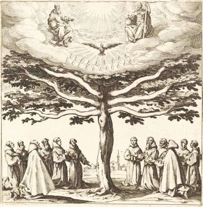 Framed Print : The Holy Trinity in the Tree of Life, Adored by Franciscans, in or after 1621 Framed Print : The Holy Trinity in the Tree of Life, Adored by Franciscans, in or after 1621