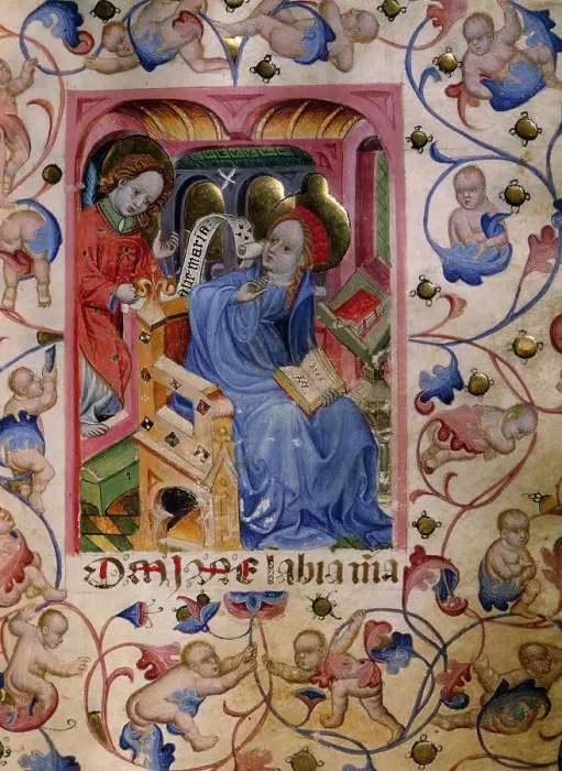 Framed Print : The Holy Virgin's chronology book of hours, c.1400. Creator: Unknown Framed Print : The Holy Virgin's chronology book of hours, c.1400. Creator: Unknown