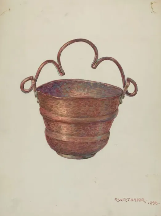 Framed Print : Holy Water Bucket, 1936. Creator: Robert W. R. Taylor Framed Print : Holy Water Bucket, 1936. Creator: Robert W. R. Taylor