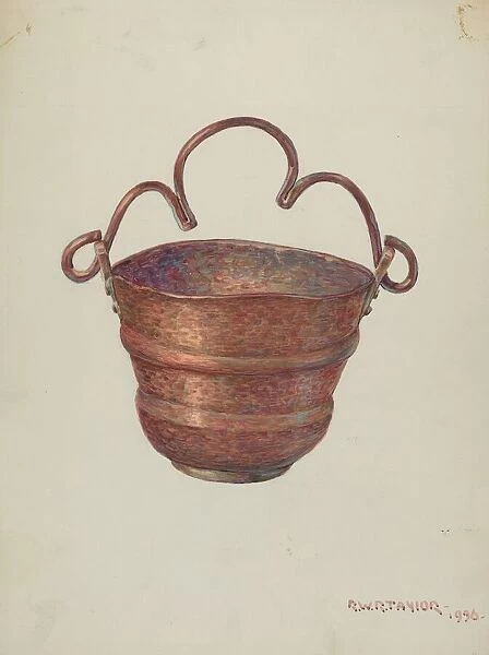 Holy Water Bucket, 1936. Creator: Robert W. R. Taylor