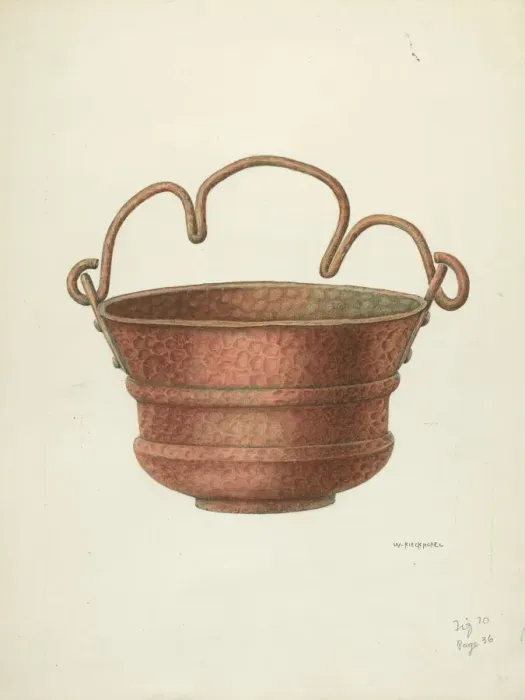 Framed Print : Holy-Water Bucket, c. 1936. Creator: William Kieckhofel Framed Print : Holy-Water Bucket, c. 1936. Creator: William Kieckhofel
