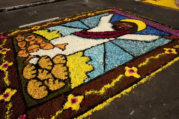 Framed Print : Holy Week Surco Flower Carpet, Lima, Peru, 2015. Creator: Luis Rosendo Framed Print : Holy Week Surco Flower Carpet, Lima, Peru, 2015. Creator: Luis Rosendo