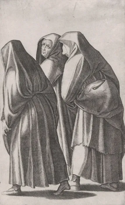 Framed Print : The three holy women going to the sepulchre, ca. 1514-36. Creator: Agostino Veneziano Framed Print : The three holy women going to the sepulchre, ca. 1514-36. Creator: Agostino Veneziano