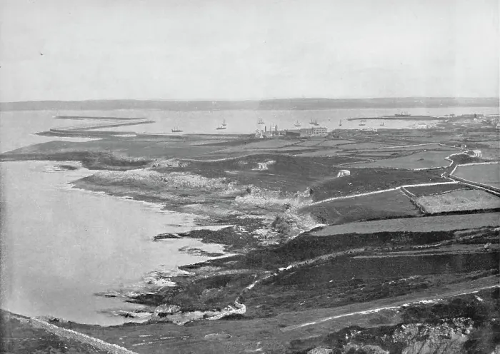 Framed Print : Holyhead - The Breakwater, 1895 Framed Print : Holyhead - The Breakwater, 1895