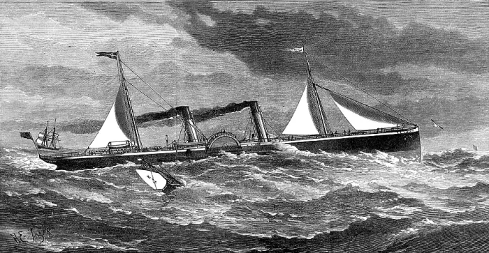 Framed Print : The Holyhead and Kingstown steam-boat Violet, constructed of steel, 1880. Creator: Unknown Framed Print : The Holyhead and Kingstown steam-boat Violet, constructed of steel, 1880. Creator: Unknown
