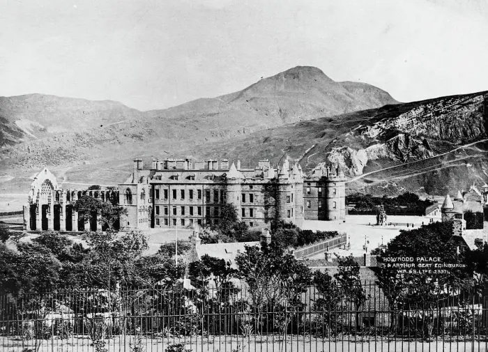Framed Print : Holyrood Palace and Arthur's Seat and Holyrood Abbey, Edinburgh, 1900. Creator: Unknown. Holyrood Palace and Arthur's Seat and Holyrood Abbey, Edinburgh, 1900 Framed Print : Holyrood Palace and Arthur's Seat and Holyrood Abbey, Edinburgh, 1900. Creator: Unknown. Holyrood Palace and Arthur's Seat and Holyrood Abbey, Edinburgh, 1900
