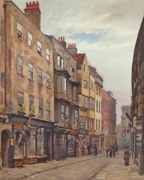 Framed Print : Holywell Street, Looking West, Westminster, London, 1882 (1926). Artist: John Crowther Framed Print : Holywell Street, Looking West, Westminster, London, 1882 (1926). Artist: John Crowther