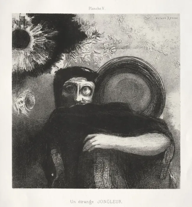 Framed Print : Homage to Goya: A Strange Juggler, 1885. Creator: Odilon Redon (French, 1840-1916) Framed Print : Homage to Goya: A Strange Juggler, 1885. Creator: Odilon Redon (French, 1840-1916)