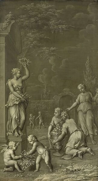 Homage to Pomona, 1734. Creator: Hendrik Carree
