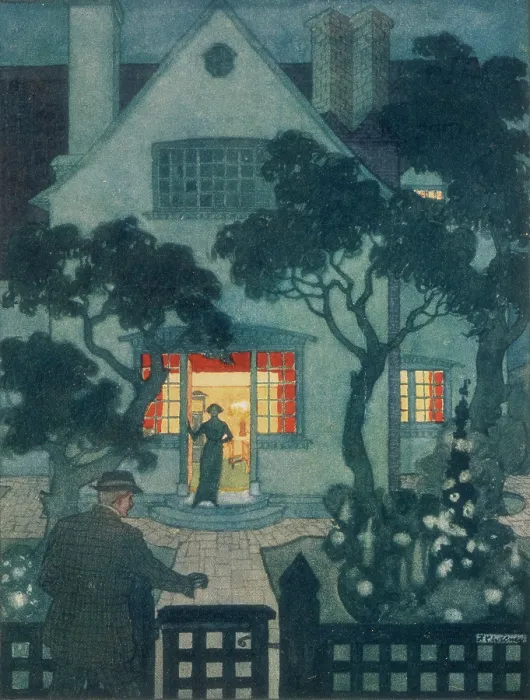 Framed Print : Home, 1913. Creator: Edward W Gregory Framed Print : Home, 1913. Creator: Edward W Gregory