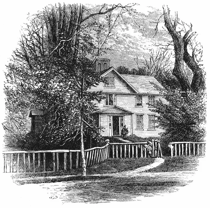 Framed Print : The home of Amos Benson Alcott (1799-1888), Concord, Massachusetts, 1875 Framed Print : The home of Amos Benson Alcott (1799-1888), Concord, Massachusetts, 1875