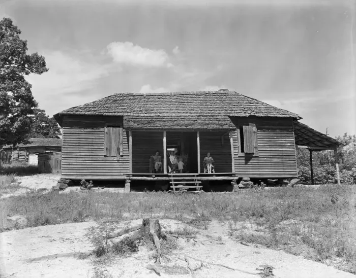 Framed Print : Home of cotton sharecropper Floyd Burroughs, Hale County, Alabama, 1936. Creator: Walker Evans Framed Print : Home of cotton sharecropper Floyd Burroughs, Hale County, Alabama, 1936. Creator: Walker Evans